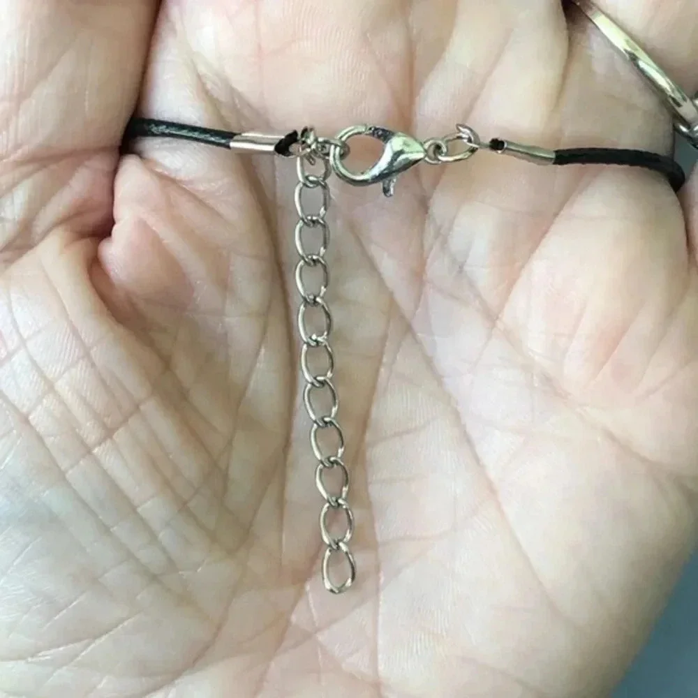 White Quartz Organic Freeform Natural Braided Stainless Steel Necklace